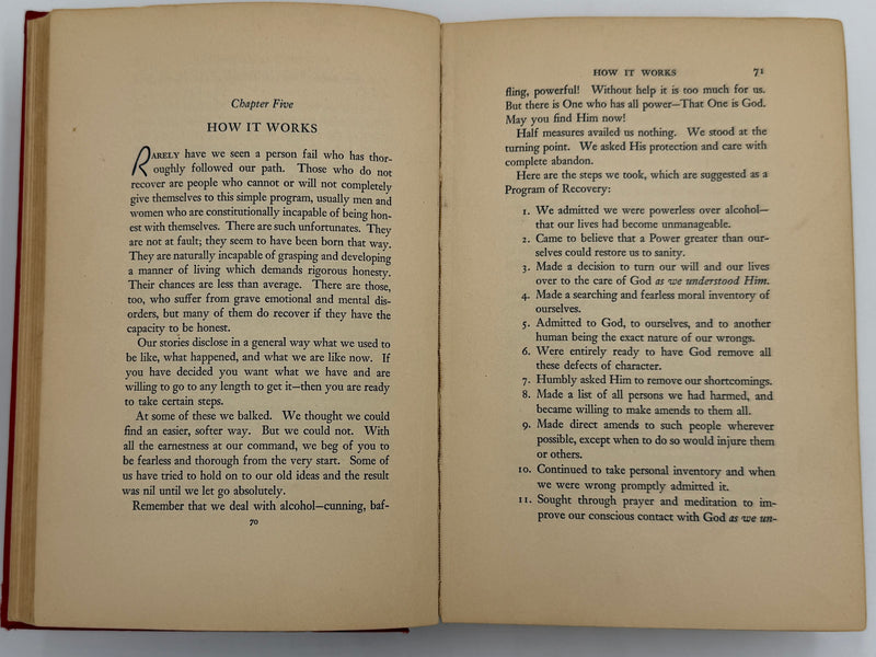 Alcoholics Anonymous — First Edition, First Printing — 1939