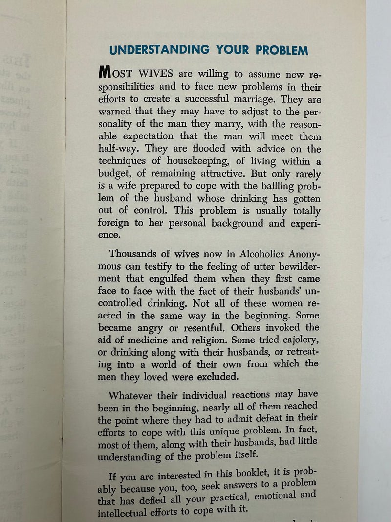 The Alcoholic Husband - AA Pamphlet from 1954