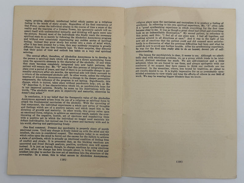 Medicine Looks at Alcoholics Anonymous - AA Pamphlet from 1946