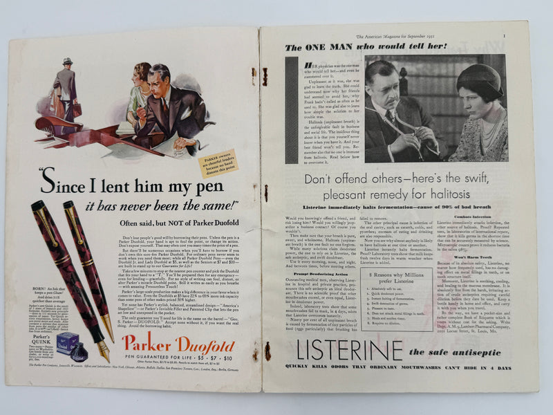 The American Magazine - Includes 'Why Men Drink' by Richard Peabody - September 1931
