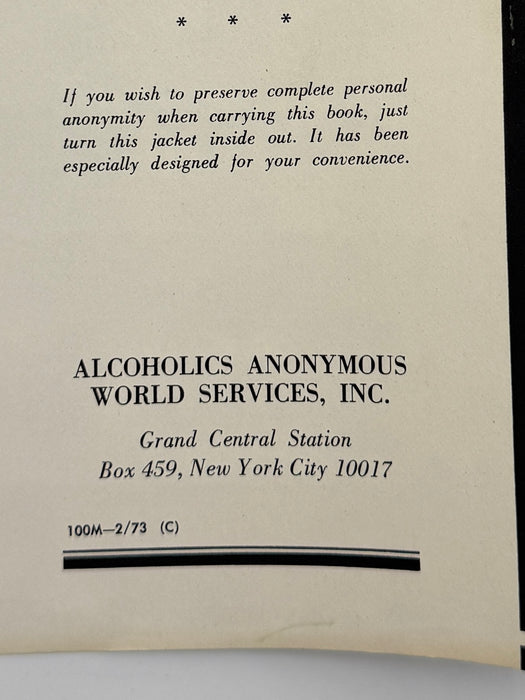 Alcoholics Anonymous Second Edition Big Book 14th Printing 1973 - ODJ