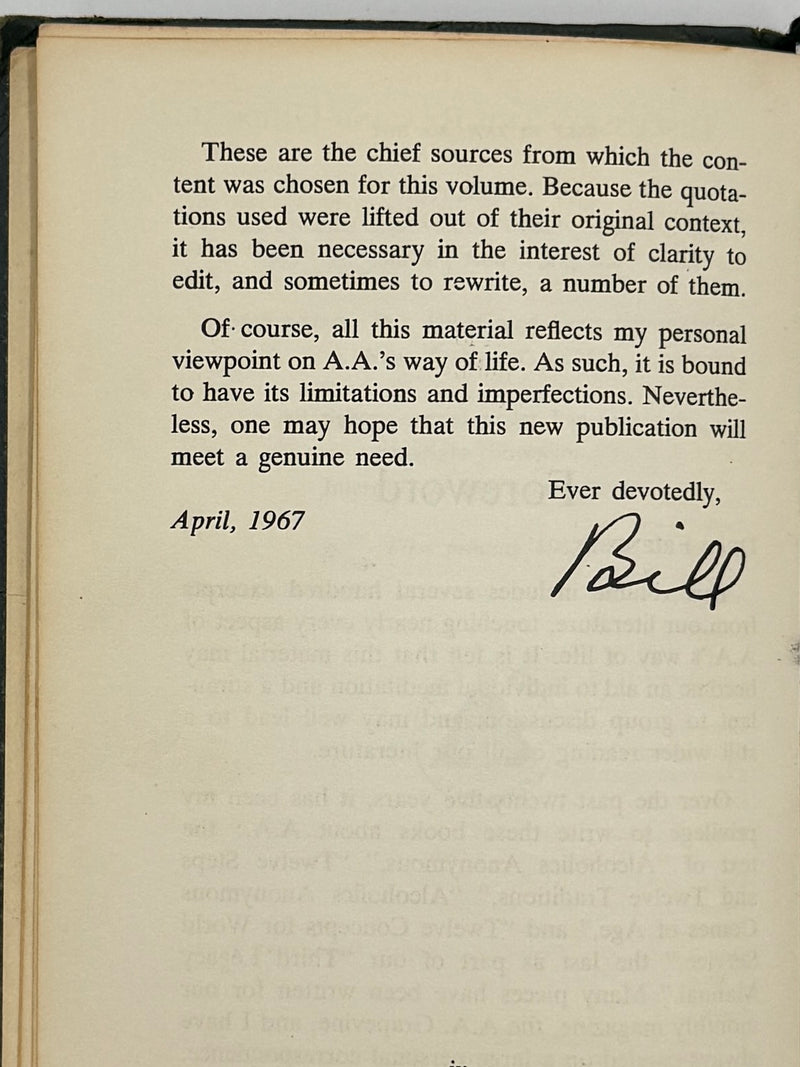 The AA Way of Life - First Printing from 1967
