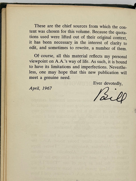 The AA Way of Life - First Printing from 1967