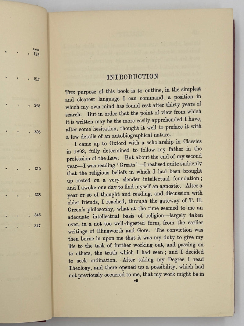 REALITY: A NEW CORRELATION OF SCIENCE & RELIGION BY BURNETT HILLMAN STREETER Recovery Collectibles