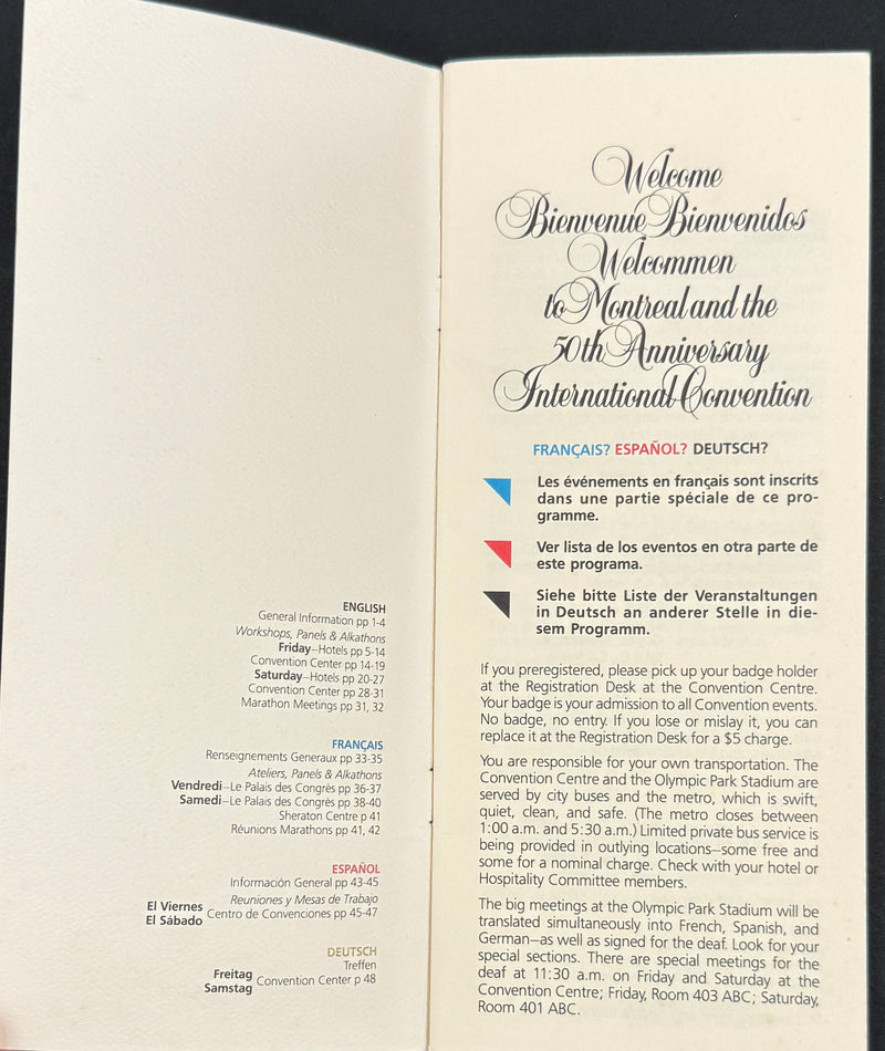 Alcoholics Anonymous 50th Anniversary — 1985 Montreal International Convention Collection