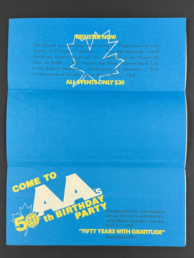 Alcoholics Anonymous 50th Anniversary — 1985 Montreal International Convention Collection