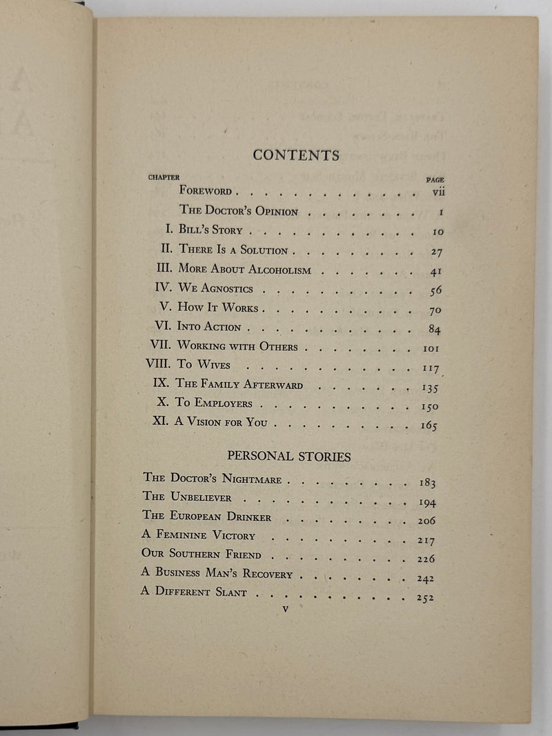 Alcoholics Anonymous First Edition Big Book 6th Printing - 1944 - RDJ