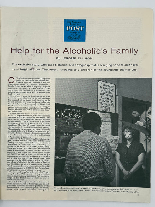 Saturday Evening Post from July 2, 1955 - Help for the Alcoholic’s Family