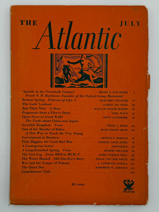 The Atlantic Monthly from July 1934 - 'APOSTLE TO THE TWENTIETH CENTURY' - Buchman
