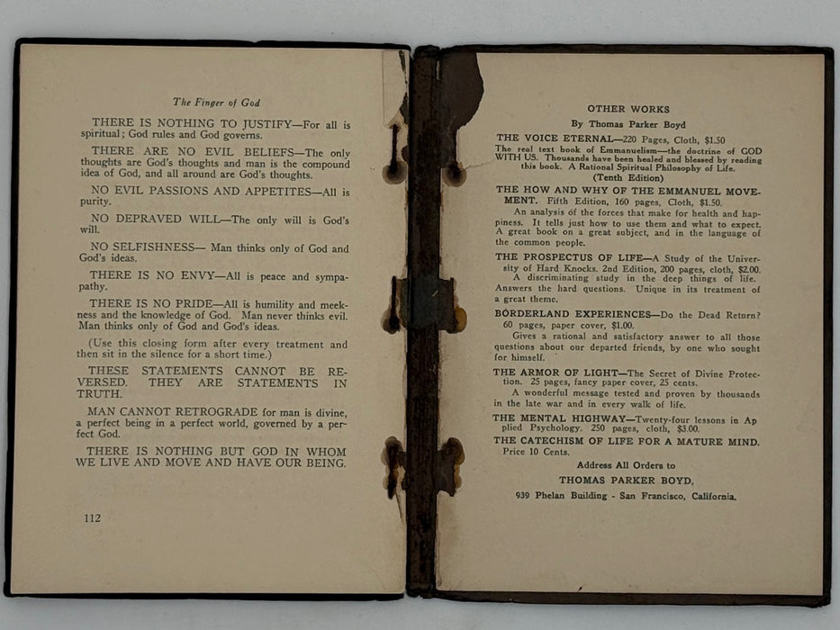 Three Early Works by Thomas Parker Boyd — The Emmanuel Movement & New Thought Tradition