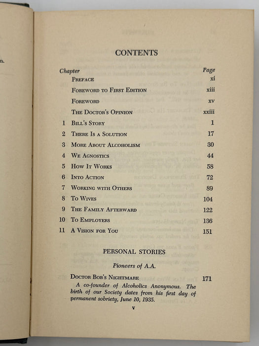 Alcoholics Anonymous Second Edition 4th Printing from 1960 - ODJ