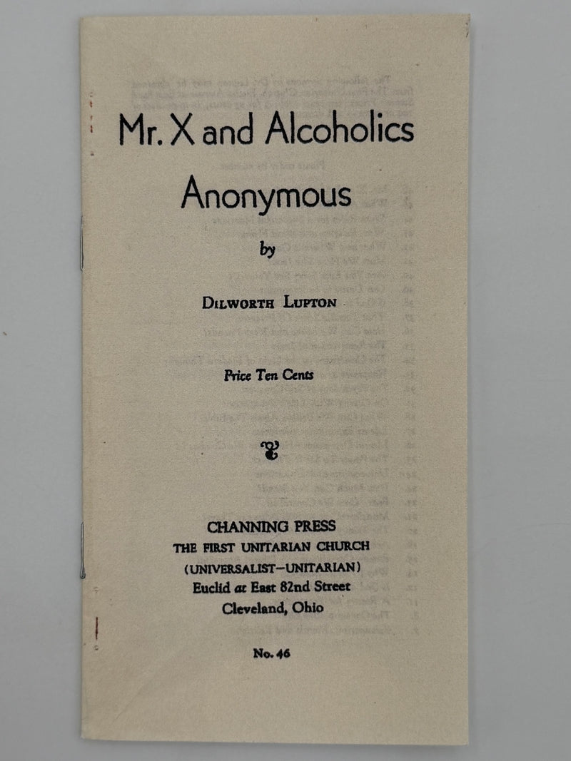 Signed by “Mr. X” (Clarence Snyder) - Alcoholics Anonymous First Edition 12th Printing
