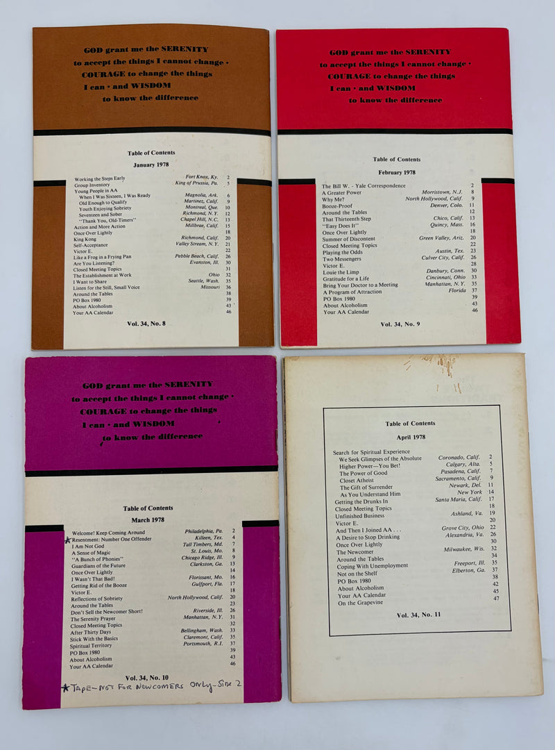 AA Grapevine Complete Set 1978