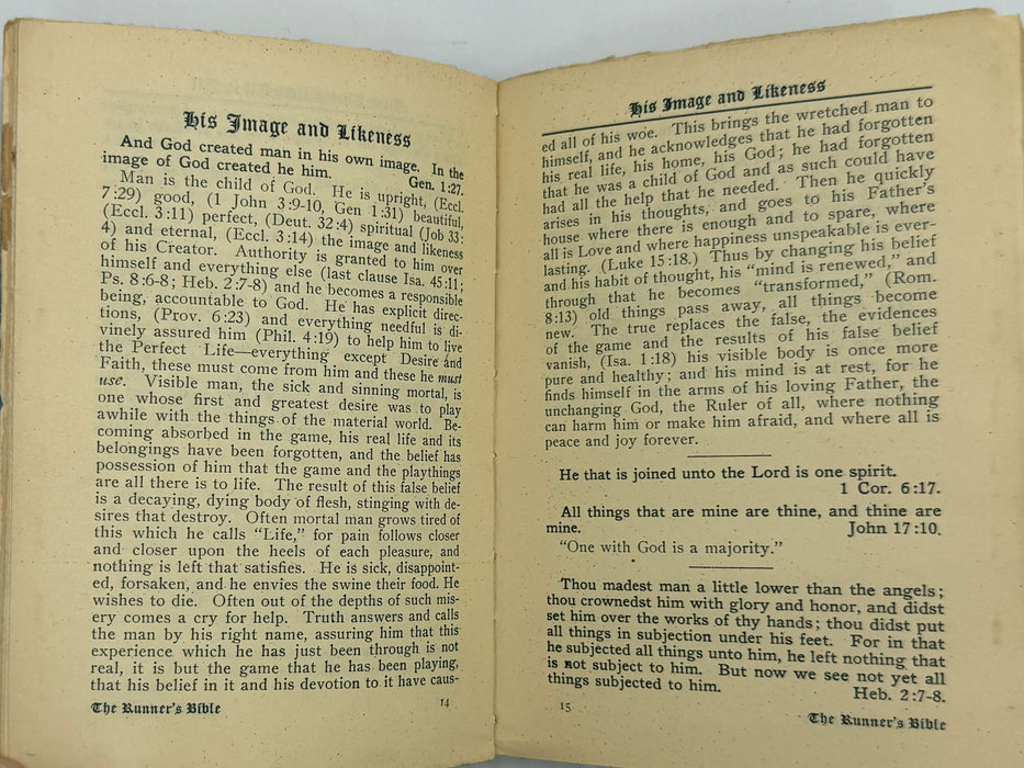 The Runner’s Bible by Nora Holm - First Printing from 1913