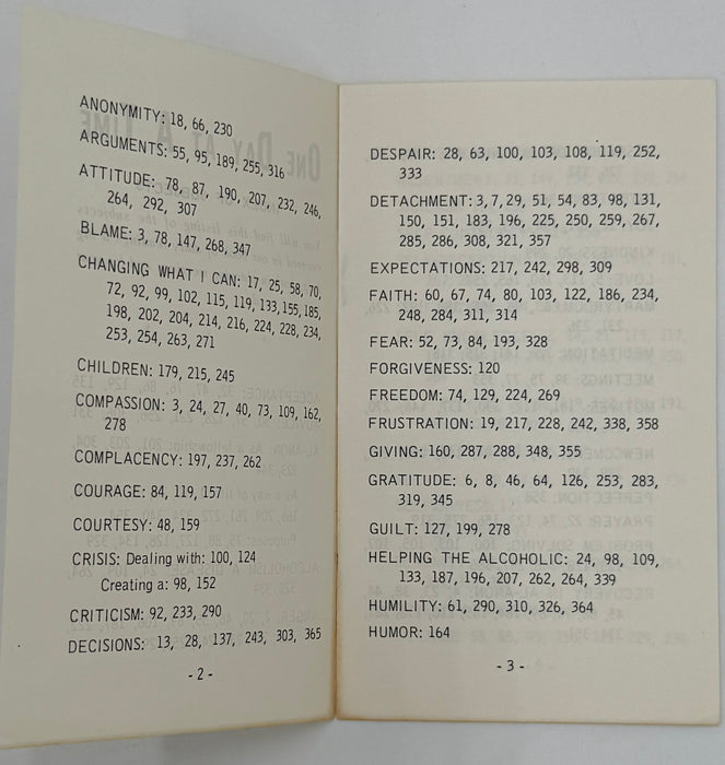 One Day At A Time In Al-Anon - First Printing from 1968