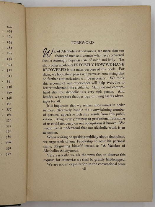 Alcoholics Anonymous First Edition 6th Printing from 1944 with ODJ
