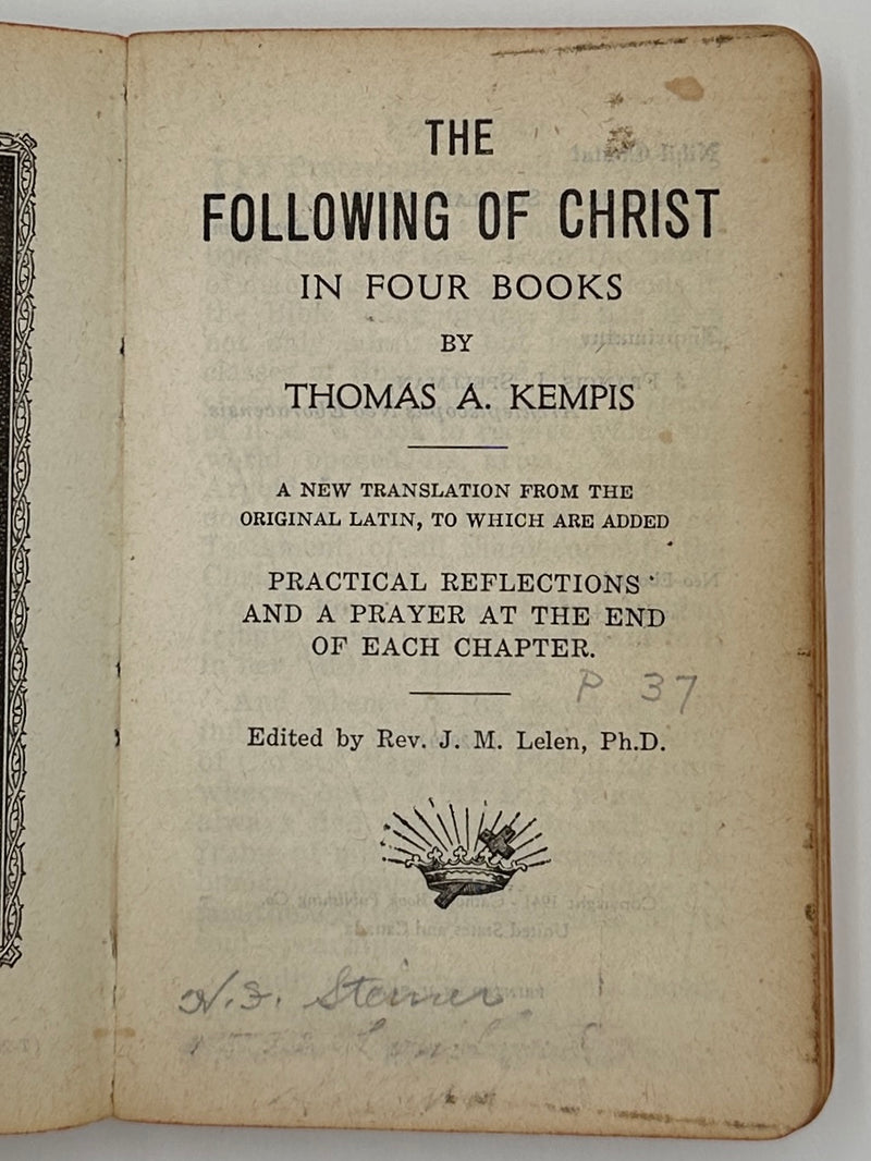 Signed by Sister Ignatia - The Following of Christ West Coast Collection
