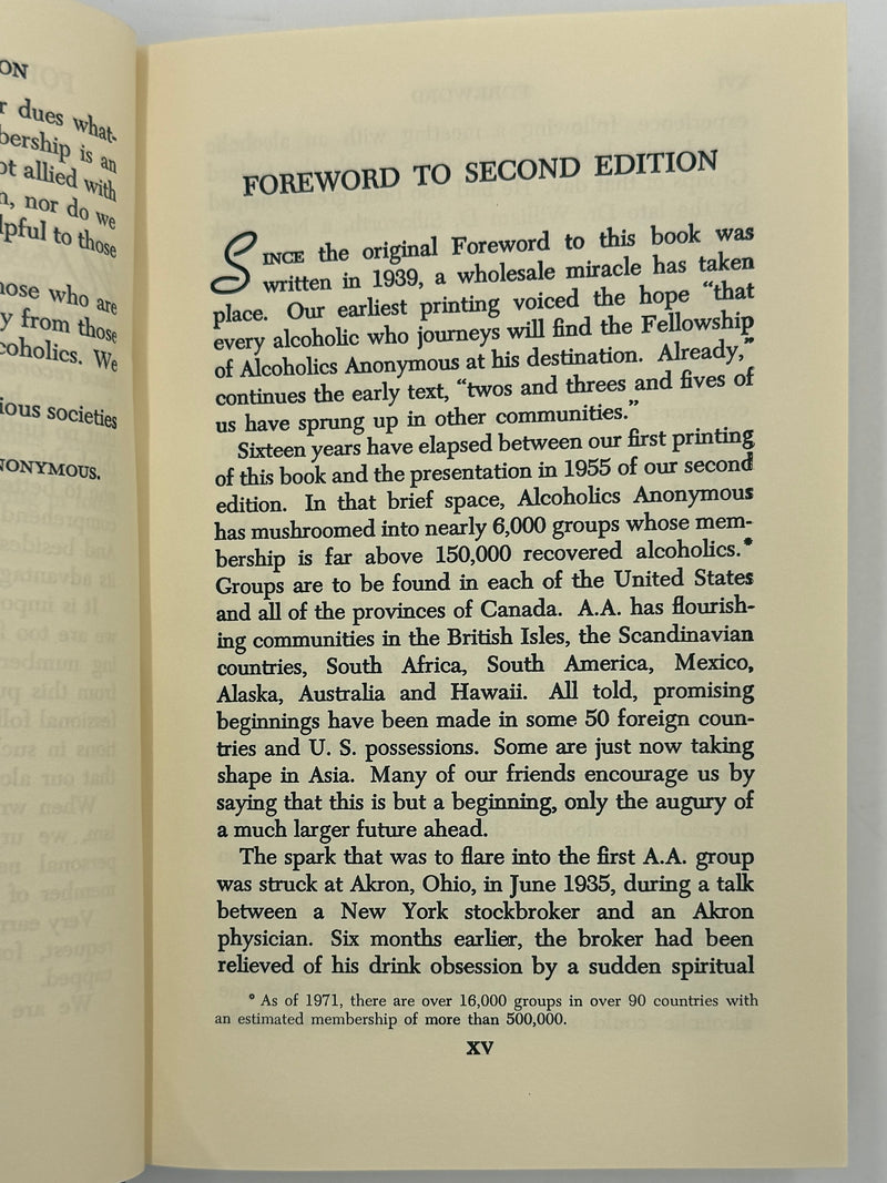 Alcoholics Anonymous Second Edition 13th Printing from 1972 - ODJ