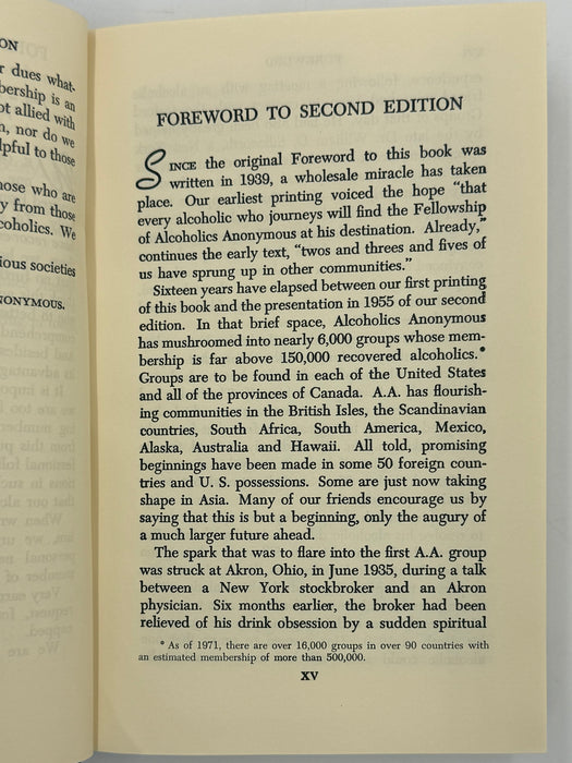 Alcoholics Anonymous Second Edition 13th Printing from 1972 - ODJ