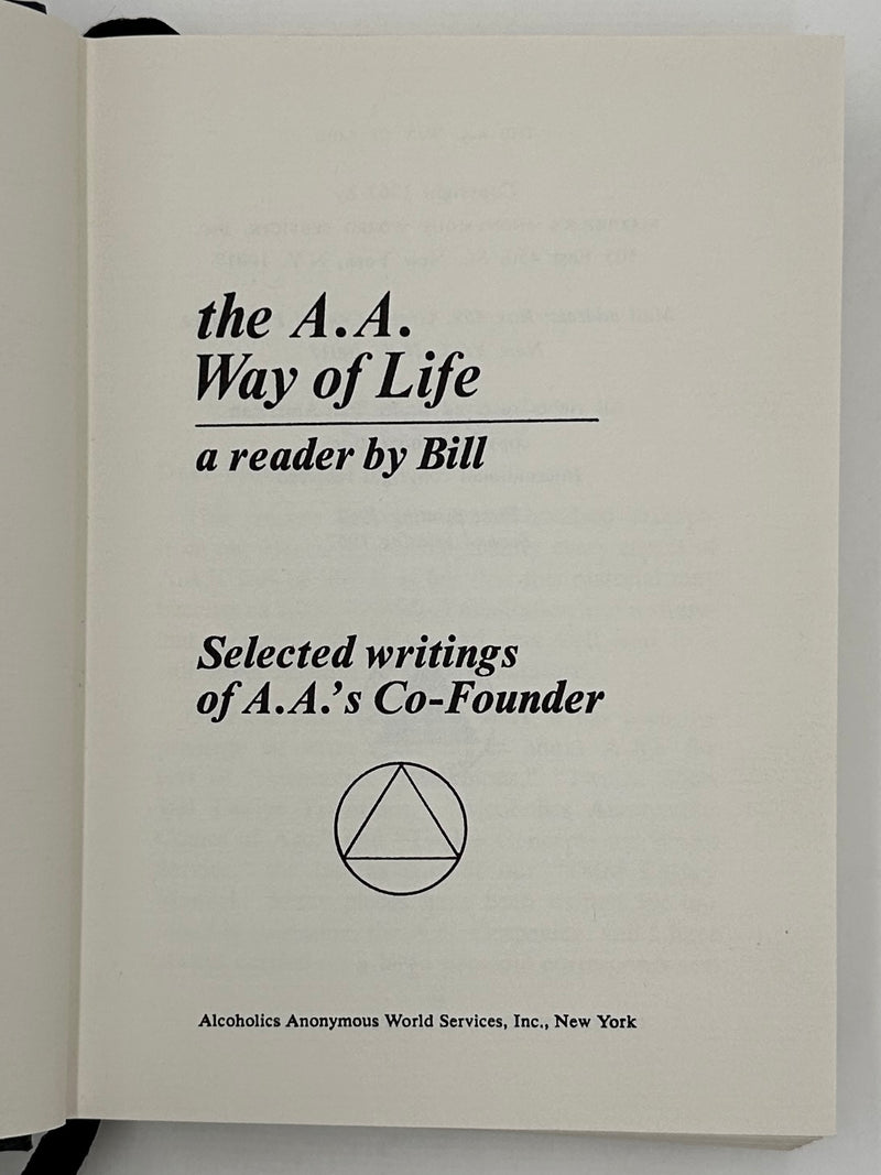 The AA Way of Life - 2nd Printing from 1967 - ODJ Recovery Collectibles