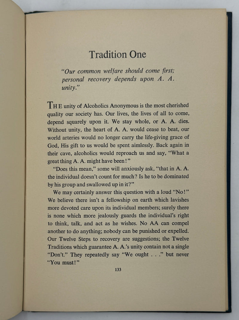 Twelve Steps and Twelve Traditions - First Printing from Great Britain