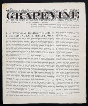 The A.A. Grapevine — January 1945 | Volume I, No. 8