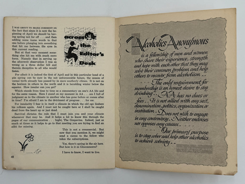 AA Grapevine from April 1957