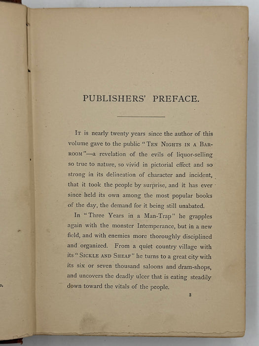 Three Years in a Man-Trap by T.S. Arthur - 1872