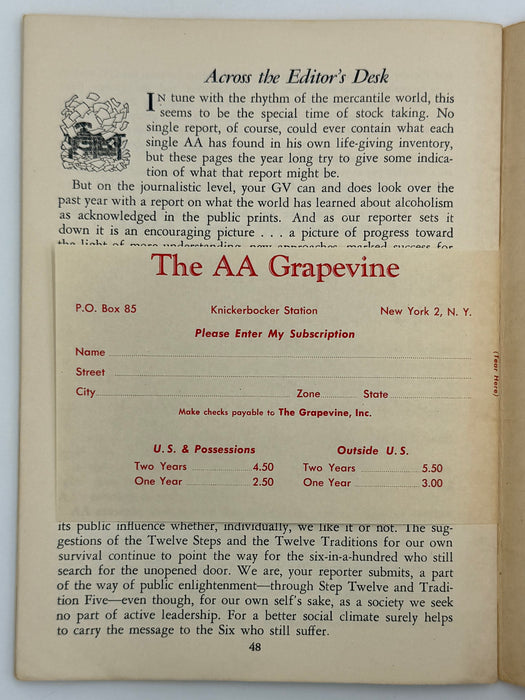 AA Grapevine from February 1956