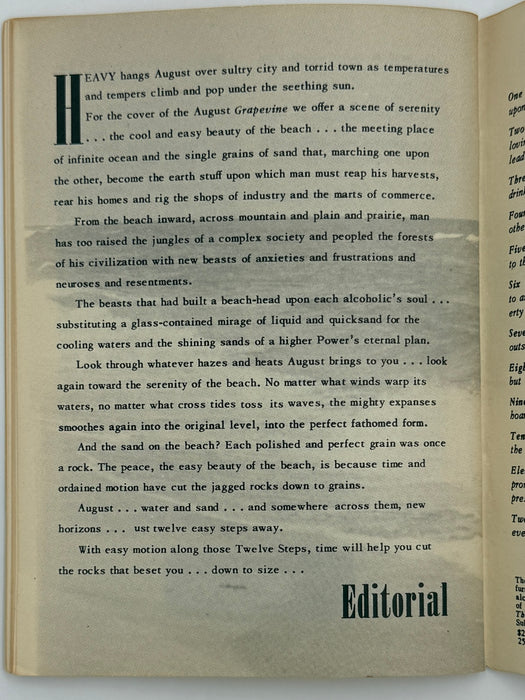 AA Grapevine from August 1952