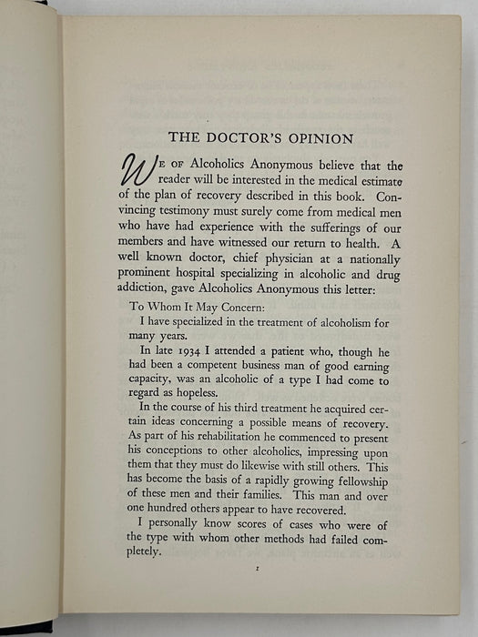 Alcoholics Anonymous First Edition 13th Printing from 1950 - ODJ