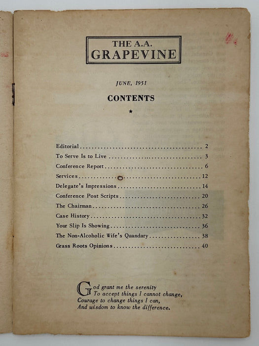 AA Grapevine from June 1951 - First General Service Conference