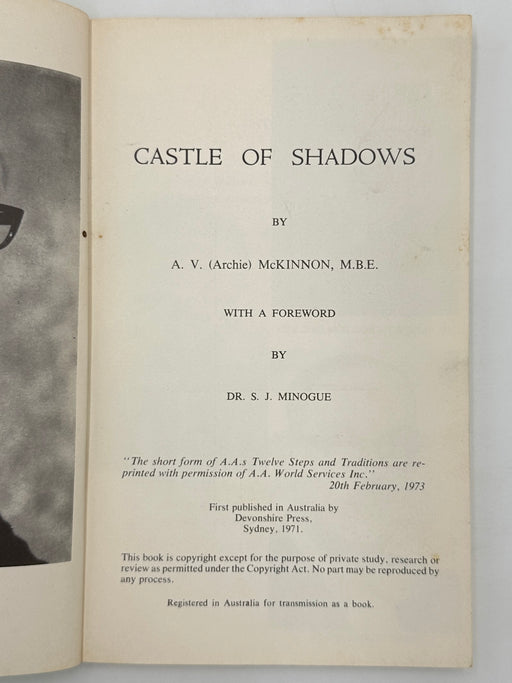 Castle of Shadows by A.V. McKinnon - 1971 West Coast Collection
