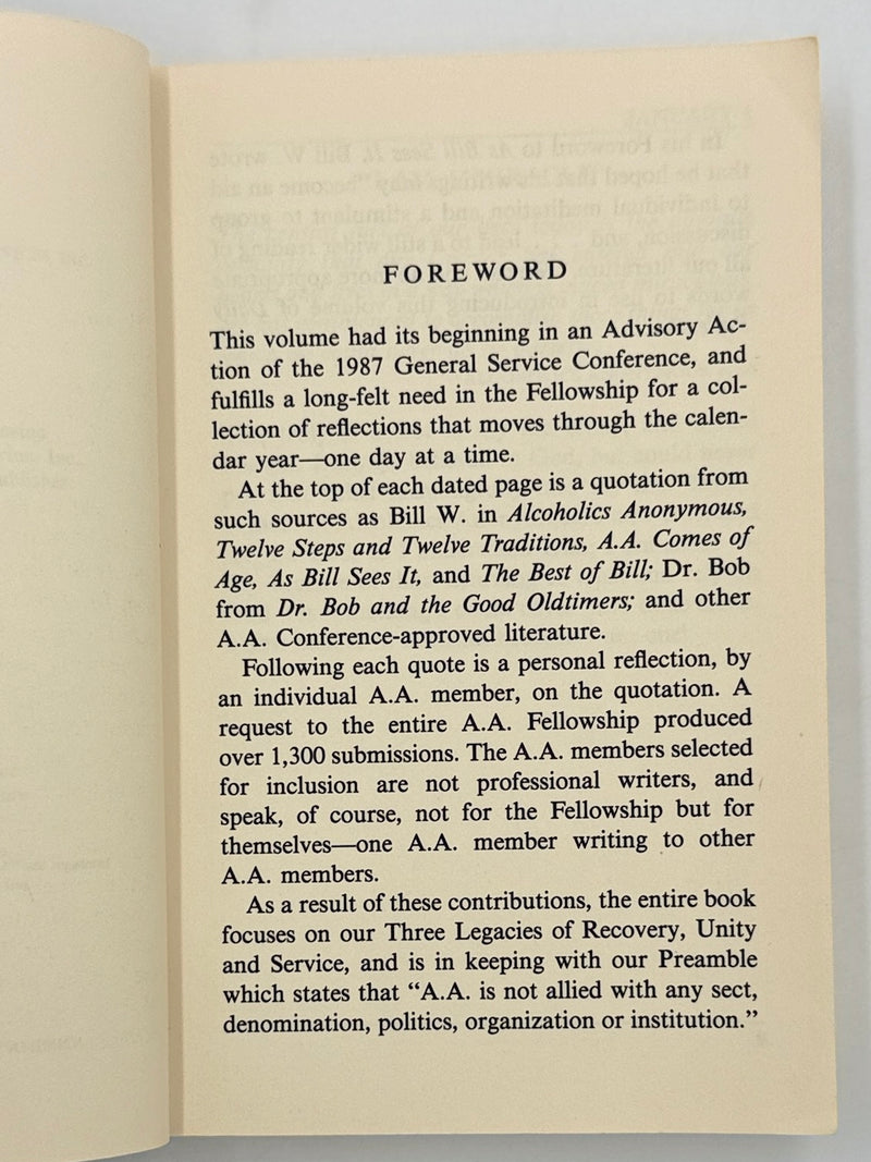 Daily Reflections - First Printing from 1990