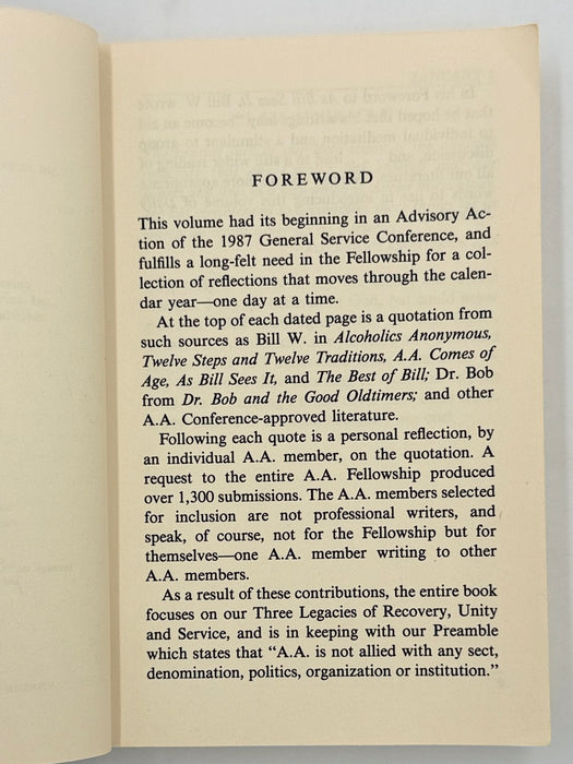 Daily Reflections - First Printing from 1990