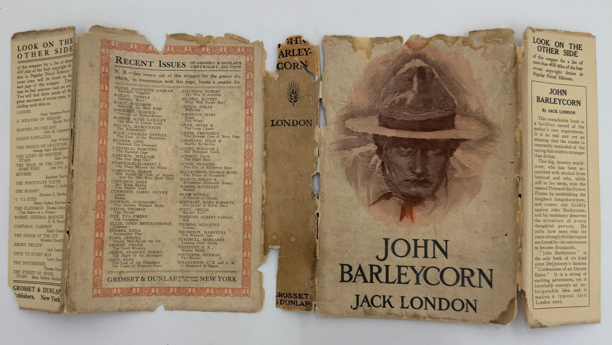 John Barleycorn by Jack London - First Printing from 1913 with ODJ