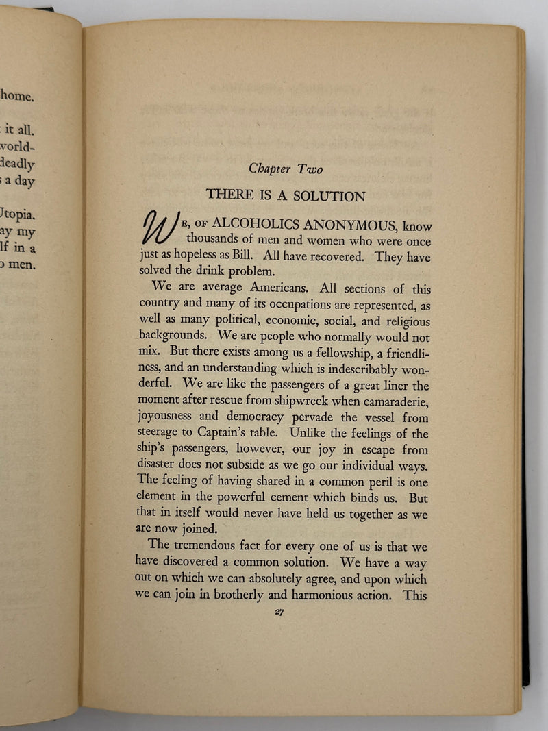 Alcoholics Anonymous First Edition 4th Printing Big Book 1943 - Blue - RDJ