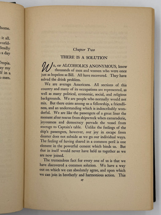 Alcoholics Anonymous First Edition 4th Printing Big Book 1943 - Blue - RDJ