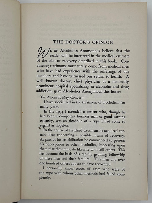 Alcoholics Anonymous First Edition 13th Printing from 1950 - ODJ