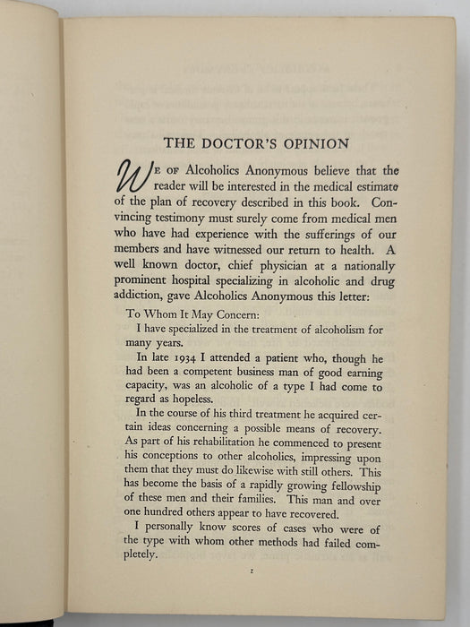 Alcoholics Anonymous First Edition 13th Printing from 1950 - ODJ