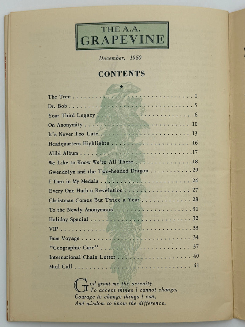 AA Grapevine from December 1950
