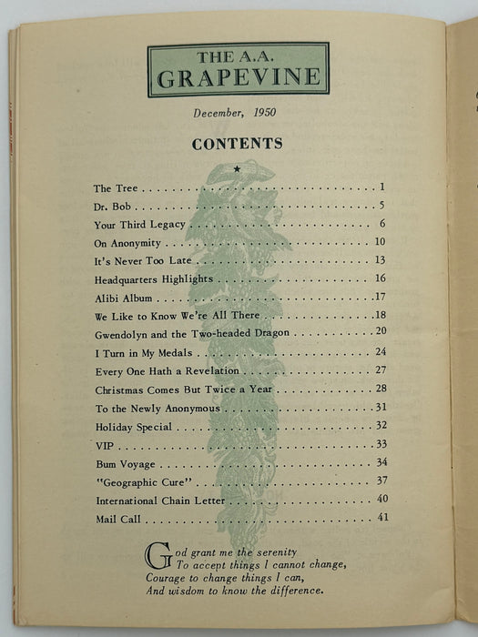 AA Grapevine from December 1950