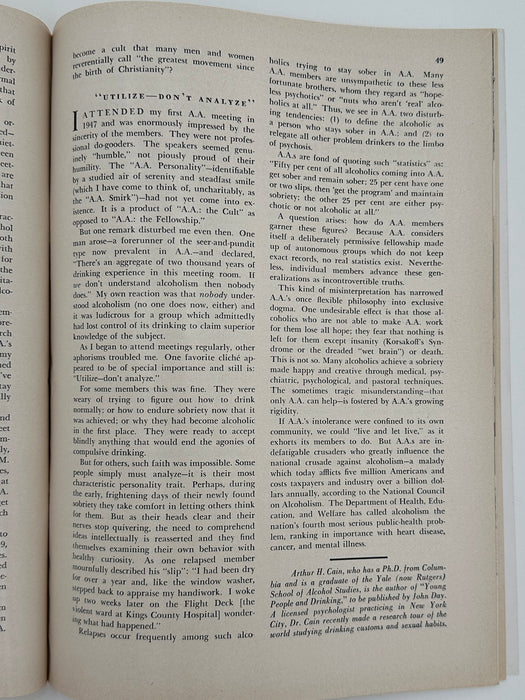 Harper’s Magazine from February 1963 - Alcoholics Anonymous: Cult or Cure?