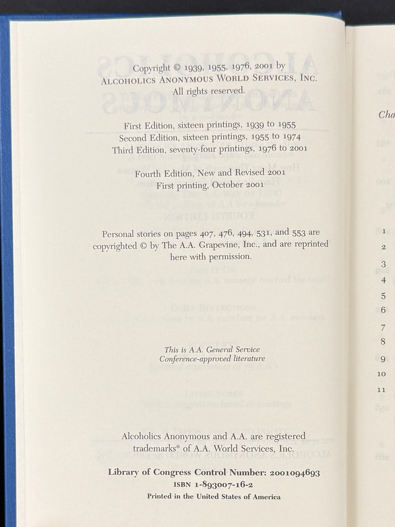 Alcoholics Anonymous — The Complete Four-Edition Big Book Collection (1939–2001)