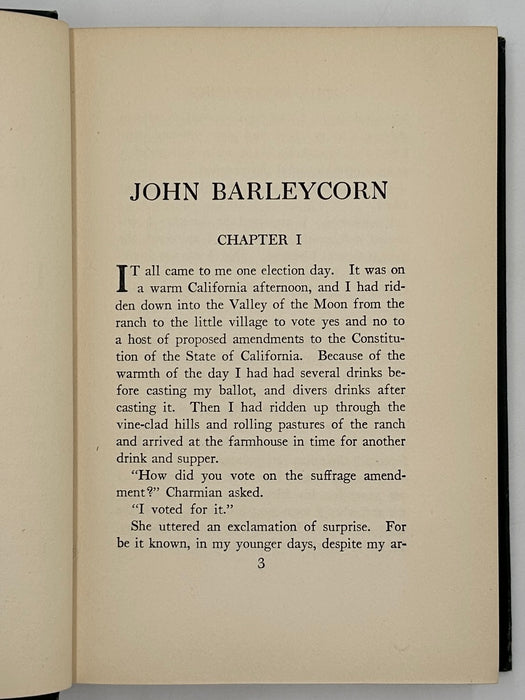 John Barleycorn by Jack London - First Printing from 1913 with ODJ