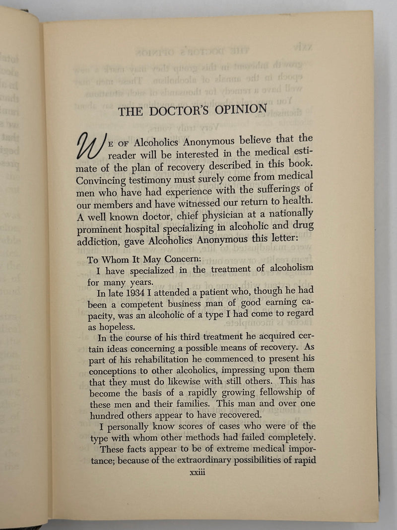 Alcoholics Anonymous Second Edition First Printing from 1955 - RDJ