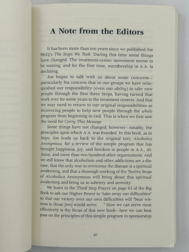 Carry This Message by Joe McQ. - 4th Printing