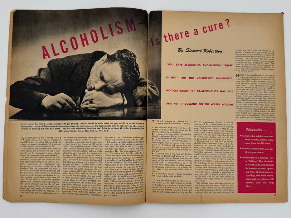 The Family Circle Magazine from January 1945 - Alcoholism is There a Cure?