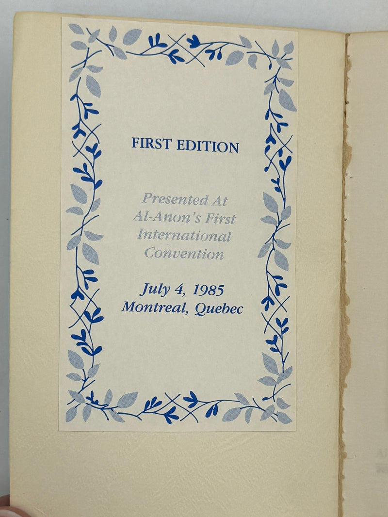 As We Understood - Al-Anon First Printing from 1985