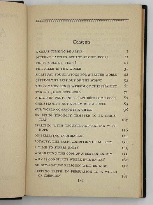 Signed - A Great Time To Be Alive by Harry Emerson Fosdick